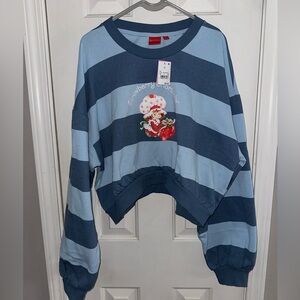 Strawberry Shortcake Blue Striped Sweatshirt